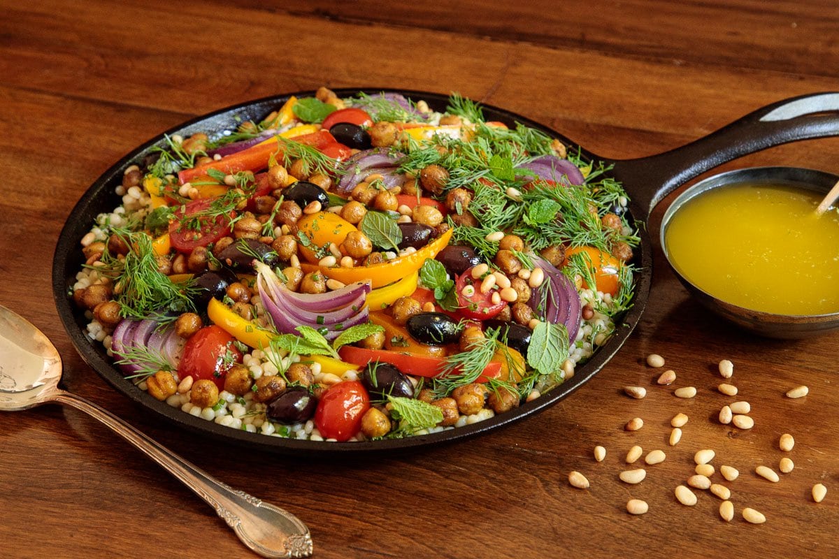 Roasted Vegetables and Chickpea Salad